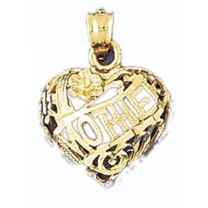 Dazzlers Jewelry Mother Pendant Necklace Charm Bracelet in Yellow, White or Rose Gold 9743, MPN: DZ…