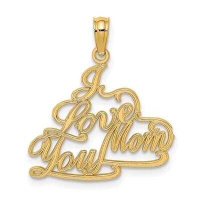 I Love You Mom Charm 14k Gold C2994, MPN: C2994,