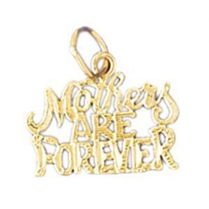 Dazzlers Jewelry Mother Are Forever Pendant Necklace Charm Bracelet in Yellow, White or Rose Gold 9…