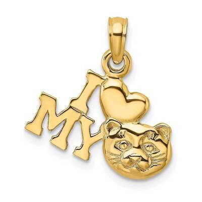I Love My Cat Charm 14k Gold K6488, MPN: K6488, 637218180530