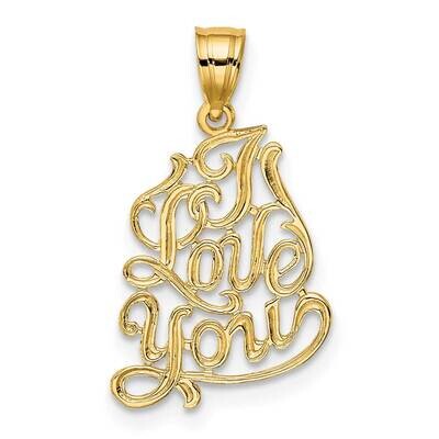 I Love You Charm 14k Gold XAC485, MPN: XAC485, 637218037469