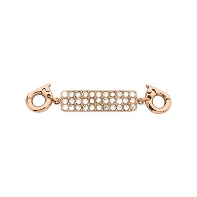 Nikki Lissoni Dazzling Bar with Bright Sparkling Swarovski Crystals Tag Rose Gold-plated 22 x 8mm D…