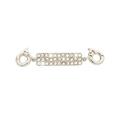 Nikki Lissoni Dazzling Bar with Bright Sparkling Swarovski Crystals Tag Silver-plated 22 x 8mm D125…