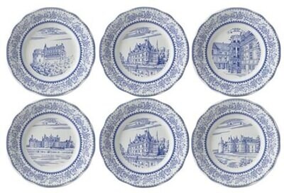 Gien Assiettes a Themes Chateaux De La Loire Dessert Plates Assorted Chateaux De La Loire 1598B6AA4…