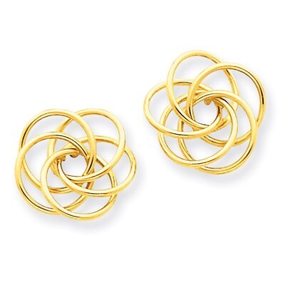 Knot Post Earrings 14k Gold Polished Z668, MPN: Z668, 886774138299