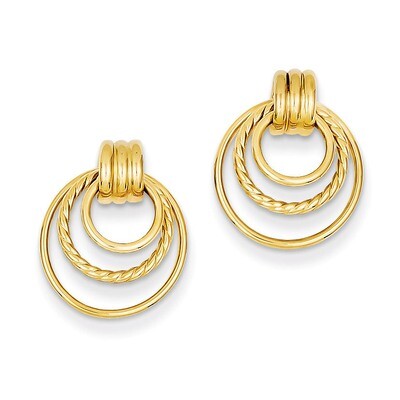 Twisted Fancy Post Earrings 14k Gold Polished Z458, MPN: Z458, 883957324678