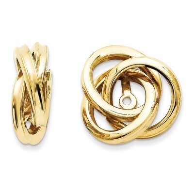 Love Knot Earring Jackets 14k Gold Polished Z385J, MPN: Z385J, 886774138237