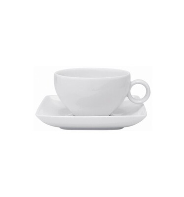 Vista Alegre Carre White Breakfast Cup &amp; Saucer, MPN: 21091794, 5601266758046