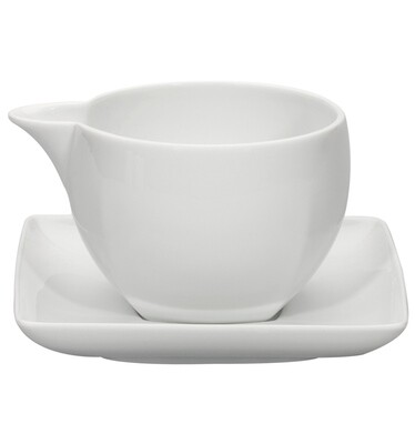 Vista Alegre Carre White Sauceboat &amp; Stand, MPN: 21103825, 5601266968537