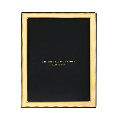 Cunill America Bead 1/2 Inch Border 8 x 10 Inch Picture Frame - 24k Gold Plated 0.5 Microns, MPN: 8…