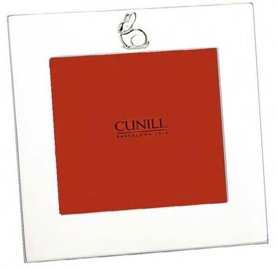 Cunill America Pink Bunny Square 4 x 4 Inch Picture Frame - Sterling Silver, MPN: 238056S