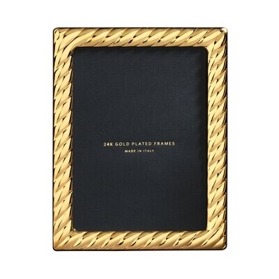 Cunill America Picasso 5 x 7 Inch Picture Frame - 24k Gold Plated 0.5 Microns, MPN: 82257G