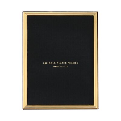 Cunill America Plain Narrow 8 x 10 Inch Picture Frame - 24k Gold Plated 0.5 Microns, MPN: 188979G