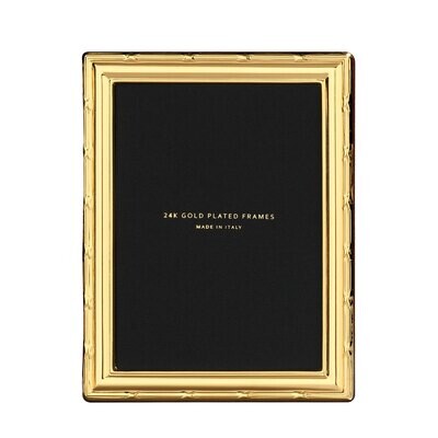 Cunill America Ribbon 8 x 10 Inch Picture Frame - 24k Gold Plated 0.5 Microns, MPN: 82479G