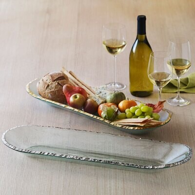 Annieglass Edgey Baguette Tray 21 1/2 x 7 1/4 Inch - Gold, MPN: E121G, UPC: