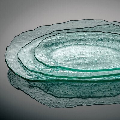Annieglass Salt Medium Oval Tray 16 x 11 1/4 Inch, MPN: SA117, UPC:
