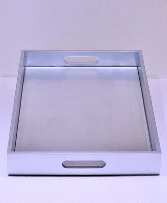 Tizo Silver Leaf Wooden Bar Tray Platter, MPN: CT625SLTY,