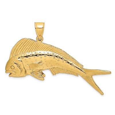 Female Dorado (Mahi-Mahi) Charm 14k Gold 2-D K8034, MPN: K8034, 63721805293
