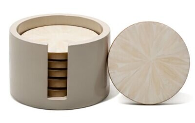 LADORADA Light Almendro &amp; Gold Coaster Set CO-AL-GR-0505, MPN: CO-AL-GR-0505,