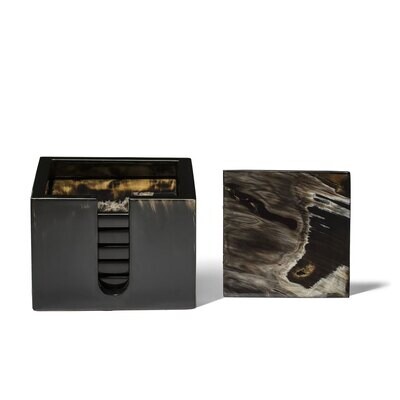 LADORADA Horn Veneer Coaster Set CO-HL-NA-0505, MPN: CO-HL-NA-0505,