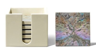 LADORADA Mother Of Pearl Natural Coaster Set CO-MP-NA-0505, MPN: CO-MP-NA-0505,