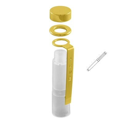 Acme Pushoff with Gold Washer, Clip, &amp; End Cap For Standard Flat Top Roller Ball Pens ZPPUSHOFFWCEF…