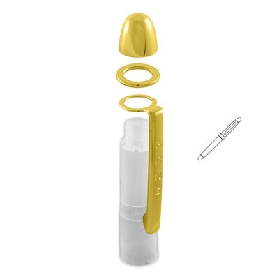 Acme Pushoff with Gold Washer, Clip, &amp; End Cap For Standard Bullet Roller Ball Pens ZPPUSHOFFWCEBG,…