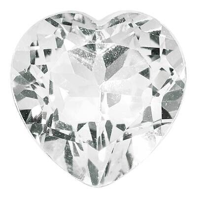 White Topaz 3mm Heart Faceted AA Quality WT-0300-HTF-AA, MPN: WT-HTF-AA,