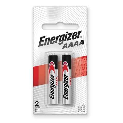 Energizer AAAA Alkaline Batteries Pack of 2 WBAAAA, MPN: WBAAAA, 39800030771