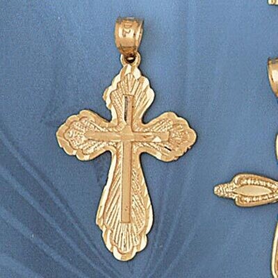Dazzlers Jewelry Cross Pendant Necklace Charm Bracelet in Yellow, White or Rose Gold 8142, MPN: DZ-…