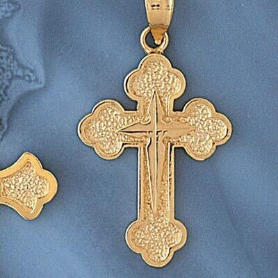 Dazzlers Jewelry Cross Pendant Necklace Charm Bracelet in Yellow, White or Rose Gold 8140, MPN: DZ-…
