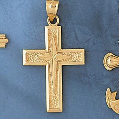 Dazzlers Jewelry Cross Pendant Necklace Charm Bracelet in Yellow, White or Rose Gold 8136, MPN: DZ-…