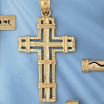 Dazzlers Jewelry Cross Pendant Necklace Charm Bracelet in Yellow, White or Rose Gold 8123, MPN: DZ-…