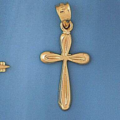 Dazzlers Jewelry Cross Pendant Necklace Charm Bracelet in Yellow, White or Rose Gold 8106, MPN: DZ-…