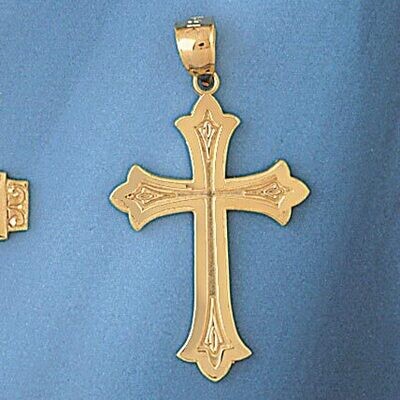 Dazzlers Jewelry Cross Pendant Necklace Charm Bracelet in Yellow, White or Rose Gold 8104, MPN: DZ-…