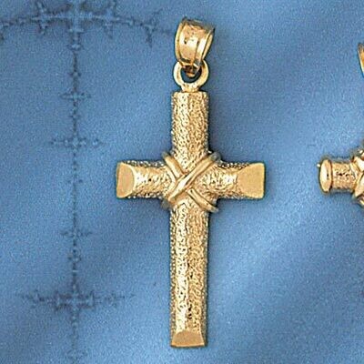 Dazzlers Jewelry Cross Pendant Necklace Charm Bracelet in Yellow, White or Rose Gold 8099, MPN: DZ-…