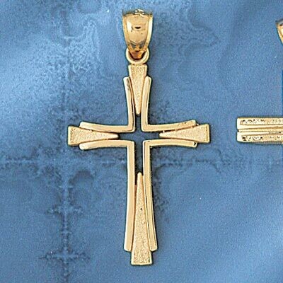 Dazzlers Jewelry Cross Pendant Necklace Charm Bracelet in Yellow, White or Rose Gold 8092, MPN: DZ-…