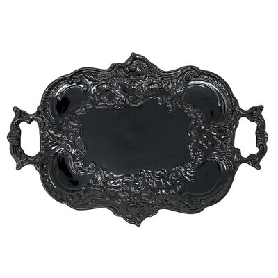 Arte Italica Baroque Tray Black FIN2685BK