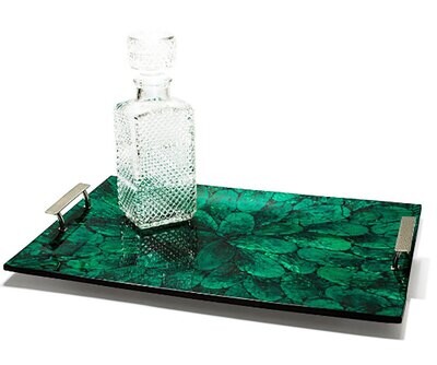 LADORADA Mother Of Pearl Green Serving Tray ST-MG-FH-2114, MPN: ST-MG-FH-2114,