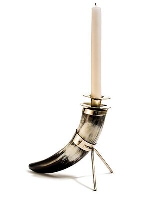 LADORADA Solitaire Horn Candle Holder HC-HB-CR-1008, MPN: HC-HB-CR-1008,