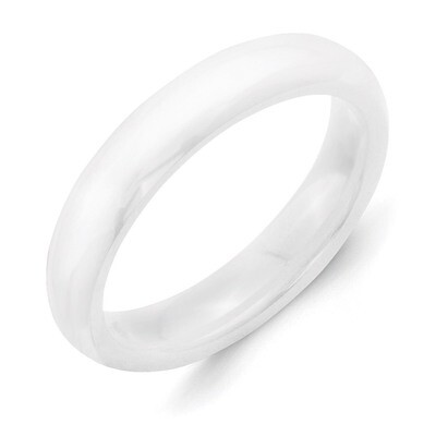 White 4mm Polished Band - Ceramic CER50 by Chisel, MPN: CER50, 883957528847
