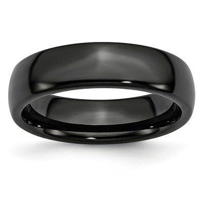 Black 6mm Polished Band Ceramic CER40 Engravable, MPN: CER40, 883957207292