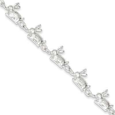 7 Inch Rabbits Bracelet Sterling Silver QA4-7, MPN: QA4-7, 883957902920