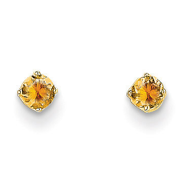 3mm November/Citrine Post Earrings 14k Gold XBE47, MPN: XBE47, 883957217376
