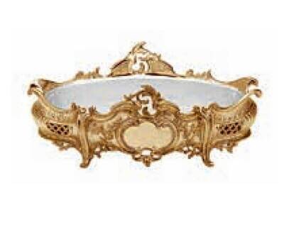 Ercuis Louis XV Jardiniere 5.75 Inch Sterling Silver Gilt F303010237, MPN: F303010237, 3660656821984