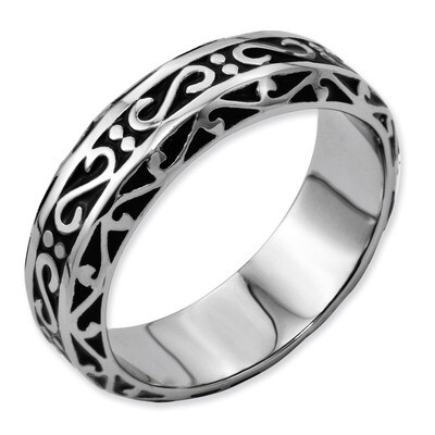7mm Antiqued Band - Stainless Steel SR65 by Chisel, MPN: SR65, 886774033563