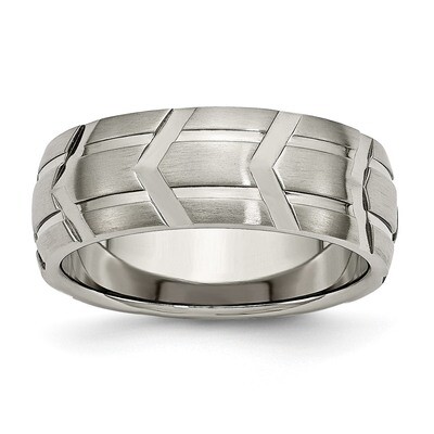8mm Brushed and Polished Band Titanium TB269 by Chisel, MPN: TB269, 886774051765