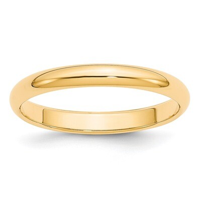 3mm Half Round Band 14k Yellow Gold Engravable HR030-12.5, MPN: HR030-12.5, 886774482866