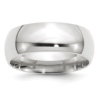 8mm Comfort-Fit Band 14k White Gold Engravable WCF080-10.5, MPN: WCF080-10.5, 886774502809