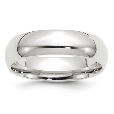 6mm Comfort-Fit Band 14k White Gold Engravable WCF060-10.5, MPN: WCF060-10.5, 886774502380